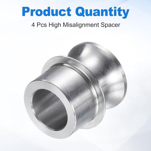 uxcell 4 Pcs High Misalignment Spacer, 3/4" to 1/2" Standard Ball Width Stainless Steel Rod End Spacers in Saudi Arabia