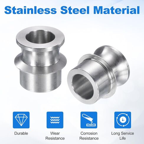 uxcell 4 Pcs High Misalignment Spacer, 3/4" to 1/2" Standard Ball Width Stainless Steel Rod End Spacers in Saudi Arabia