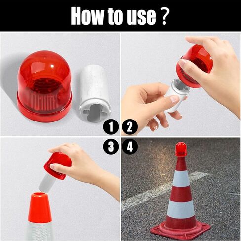 10PCS LED Traffic Cone Lights 360 Degree Emergency Flashing Light 3 Flashing Modes for Collapsible Cones Traffic Safety and Emergencies in Saudi Arabia