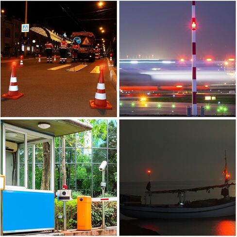 10PCS LED Traffic Cone Lights 360 Degree Emergency Flashing Light 3 Flashing Modes for Collapsible Cones Traffic Safety and Emergencies in Saudi Arabia