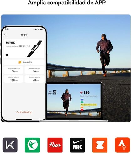 iGPSPORT HRM Bluetooth & ANT+ for Fitness Training Running Cycling Gym and Compatible with Garmin Polar Wahoo in Kuwait