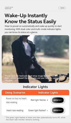iGPSPORT HRM Bluetooth & ANT+ for Fitness Training Running Cycling Gym and Compatible with Garmin Polar Wahoo in Kuwait