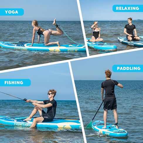 لوح مجداف SUP قابل للنفخ مقاس 11'/11'6" x 33"/34" x 6" - لوح مجداف عريض جدًا وثابت مع مجموعة ملحقات كاملة ممتازة للبالغين والشباب in Saudi Arabia