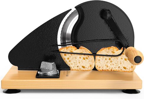 Upgrade Manual Bread Slicer for Homemade Sourdough Bread, Classic Hand Crank Home Bread Slicer With Scale Line and Steel Fence, Sharp Blade, Adjustable Width for Homemade & Commercial Use in Saudi Arabia