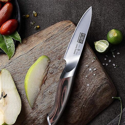 HOSHANHO 3.75 inch Paring Knife, Japanese High Carbon Stainless Steel Small Kitchen Knives, Ultra Sharp Fruit Knife with Ergonomic Pakkawood Handle in Kuwait