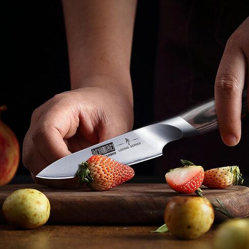 HOSHANHO 3.75 inch Paring Knife, Japanese High Carbon Stainless Steel Small Kitchen Knives, Ultra Sharp Fruit Knife with Ergonomic Pakkawood Handle in Kuwait