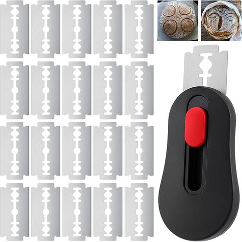 SUMAJU Magnetic Bread Lame with Extractable Blade - 20 Razor Blades,Dough Scoring Tool for Sourdough Breads baking & Bread Making Tools in Kuwait