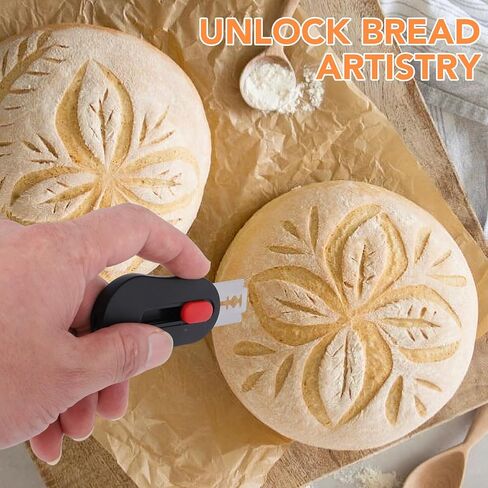 SUMAJU Magnetic Bread Lame with Extractable Blade - 20 Razor Blades,Dough Scoring Tool for Sourdough Breads baking & Bread Making Tools in Kuwait
