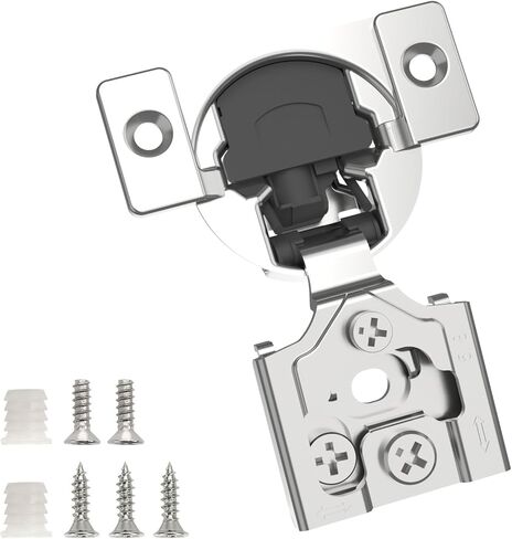 Chibery 50 Pack 1-1/4" Overlay 3D Soft Close Concealed Hinge for Face Frame Door, Smooth Slow Self Closing Hinges, Satin Nickel, Hidden 105° Open Angle Stainless Steel Hinge for Kitchen Cabinet Door in Saudi Arabia