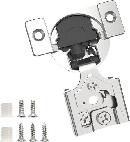 Chibery 50 Pack 1-1/4" Overlay 3D Soft Close Concealed Hinge for Face Frame Door, Smooth Slow Self Closing Hinges, Satin Nickel, Hidden 105° Open Angle Stainless Steel Hinge for Kitchen Cabinet Door in Saudi Arabia