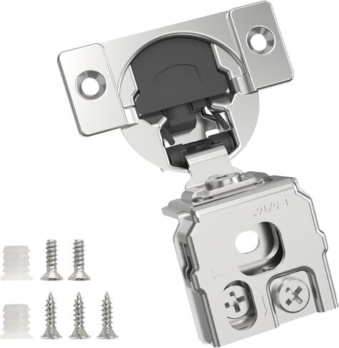 Chibery 50 Pack 1-1/4" Overlay 3D Soft Close Concealed Hinge for Face Frame Door, Smooth Slow Self Closing Hinges, Satin Nickel, Hidden 105° Open Angle Stainless Steel Hinge for Kitchen Cabinet Door in Saudi Arabia
