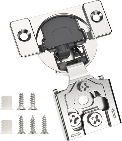 Chibery 50 Pack 1-1/4" Overlay 3D Soft Close Concealed Hinge for Face Frame Door, Smooth Slow Self Closing Hinges, Satin Nickel, Hidden 105° Open Angle Stainless Steel Hinge for Kitchen Cabinet Door in Saudi Arabia