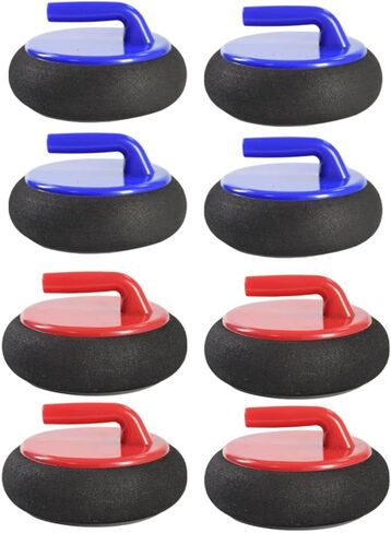 Colaxi 8X Curling Stones,Table Curling Set Indoor Travel Family Gathering Parent Child Interactive Sports Game for Boys Girls Adults in Kuwait
