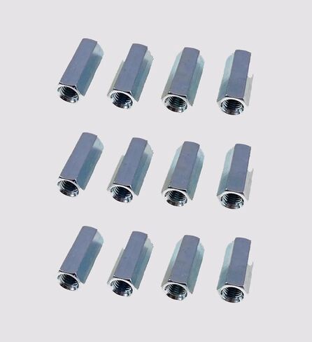 12 Pack 1/4-28 X 7/8" Long Fine Thread Hex Coupling Nut with Zinc Plate in Kuwait