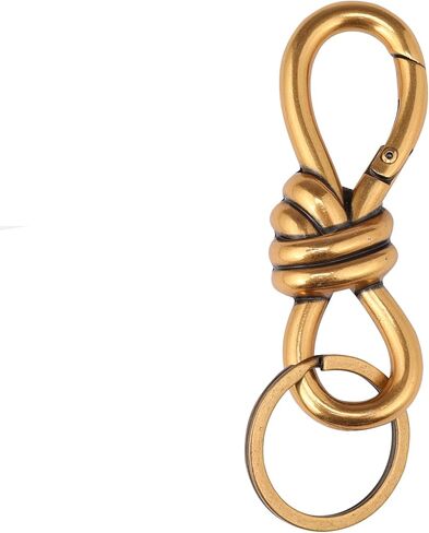 Gold Twist Knot Clasp Bag Charm Keychain D-Ring Keychain Trending Luxury Presh Fashion Assactory Heavy Duty Spring Snap Hook in Kuwait
