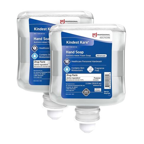SC Johnson Professional Kindest Kare Advanced Hand Soap Starter Kit with Soap Dispenser and 1L Soap Cartridge for Hospital, Medical and Professional Use in Kuwait