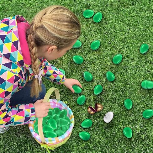 Hiboom 42 Pcs Fillable Easter Eggs Assortment Plastic Easter Surprise Eggs 40 Pcs Colored 1 Golden 1 White Egg Fillable Toys for Egg Hunt Party Favors(Purple) in Kuwait