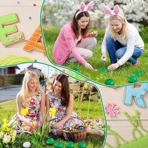 Hiboom 42 Pcs Fillable Easter Eggs Assortment Plastic Easter Surprise Eggs 40 Pcs Colored 1 Golden 1 White Egg Fillable Toys for Egg Hunt Party Favors(Purple) in Kuwait