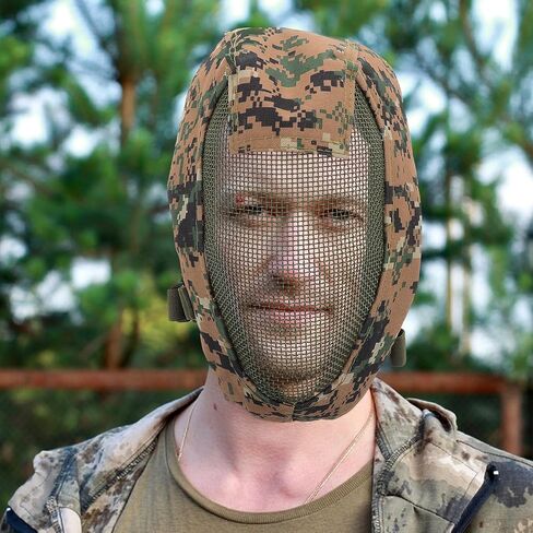 GARVALON Fencing Full Face Mask Steel Mesh Protective Gear Metal Facial Guard Lightweight Breathable Mesh Suitable for Fencing Training and Competition in Kuwait