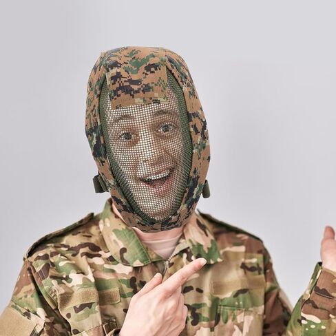 GARVALON Fencing Full Face Mask Steel Mesh Protective Gear Metal Facial Guard Lightweight Breathable Mesh Suitable for Fencing Training and Competition in Kuwait