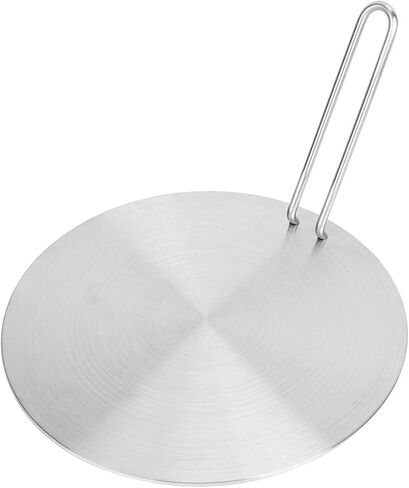 Dioche Heat DiffuStainless Steel Heat Diffuser Plate for Induction, Gas & Electric Cookers - Versatile Cooking Accessory with Detachable Handle - Ideal Distribution for Iron & (20cm) in Saudi Arabia