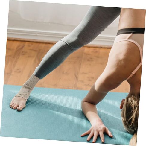 2Pcs Breathable Adjustable Ankle Brace Compression Wraps for Sports and Camping Skin Tone Protective Foot Heel Covers with Sweat Absorbing Material in Saudi Arabia