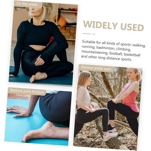 2Pcs Breathable Adjustable Ankle Brace Compression Wraps for Sports and Camping Skin Tone Protective Foot Heel Covers with Sweat Absorbing Material in Saudi Arabia