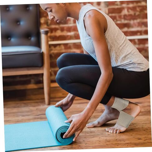 2Pcs Adjustable Compression Ankle Support Wraps for Sports Fitness Basketball Running Elastic Breathable Brace with Hook and Loop Straps for Injury Prevention and Enhanced in Saudi Arabia