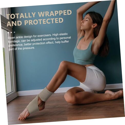 2Pcs Adjustable Compression Ankle Support Wraps for Sports Fitness Basketball Running Elastic Breathable Brace with Hook and Loop Straps for Injury Prevention and Enhanced in Saudi Arabia