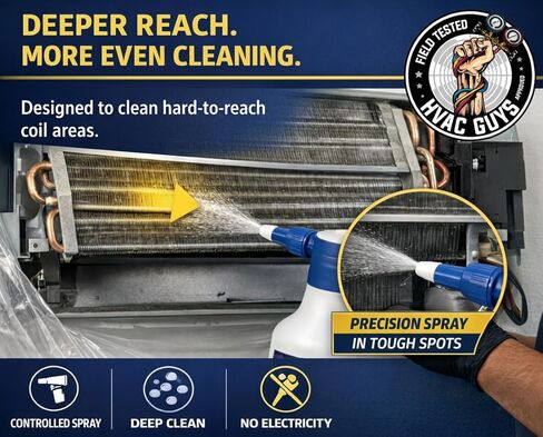 DuraSpray بخاخ مضخة تنظيف الملفات | بخاخ مضخة كيميائية محمولة بزاوية رش 360 درجة | فوهة قابلة للتعديل، أختام EPDM | سعة 48 أونصة in Kuwait