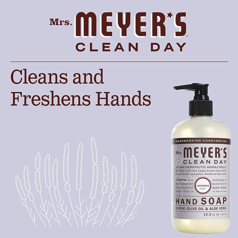 Mrs. MEYER'S CLEAN DAY Liquid Hand Soap, Lavender Scent, 12.5 Fl Oz (Pack of 6) in Kuwait