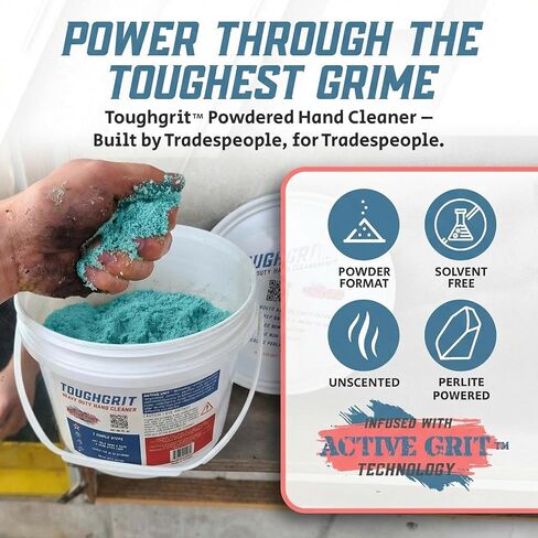 Heavy Duty Powder Hand Cleaner – Perlite Abrasive, Solvent-Free, Unscented – Cuts Grease, Oil, Paint & Industrial Grime – Skin-Safe, Workshop Grade – 101 FL Oz in Kuwait