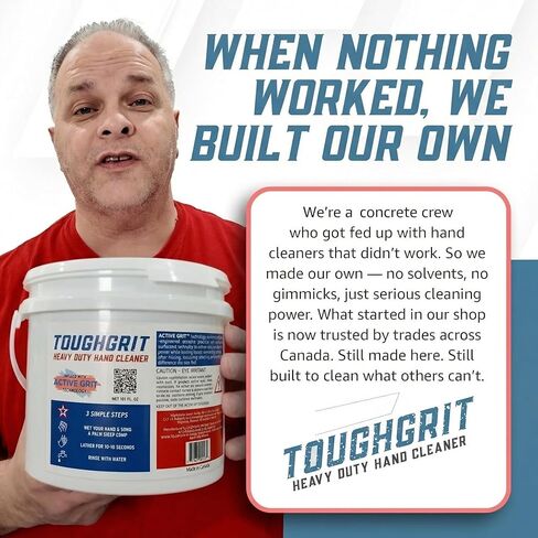 Heavy Duty Powder Hand Cleaner – Perlite Abrasive, Solvent-Free, Unscented – Cuts Grease, Oil, Paint & Industrial Grime – Skin-Safe, Workshop Grade – 101 FL Oz in Kuwait