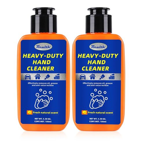 Realth Heavy Duty Hand Cleaner 3.38 Oz – Waterless Pumice Lotion with Natural Lemon Scent, Strong Grease Remover for Mechanics & Industrial Use in Kuwait