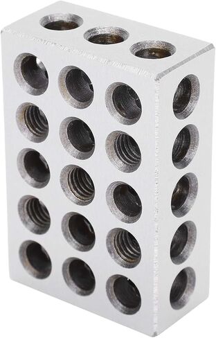 123 Blocks 2Pcs 1-2-3 Precision Blocks Ultra Precision 1 2 3 Blocks Metric Matched Machinist 123 Hardened Steel Milling Tool, Gauge Parallel Clamping Block Lathe Tools with 23 Holes, 2.5 x 5 x 7.5cm in Kuwait