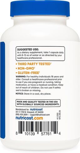 Nutricost Molybdenum Supplement (500mcg) 240 Capsules - Molybdenum Citrate, Vegan, GMO-Free, Gluten-Free in Saudi Arabia