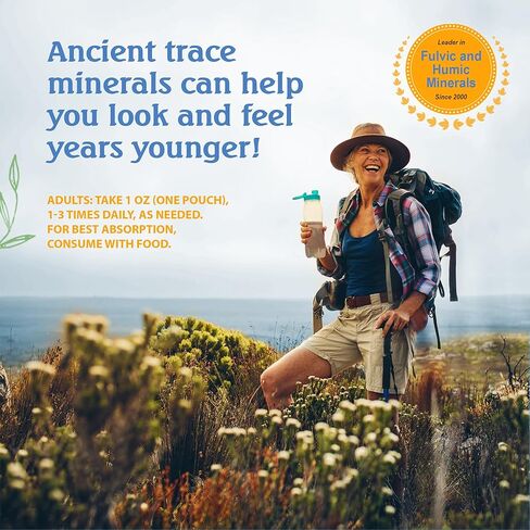 Vital Earth Minerals Detox & Wellness Support 2-Pack – Fulvic Humic Mineral Blend with 70+ Trace Minerals, Electrolytes, 14 Single-Serve Packs/Box in Kuwait