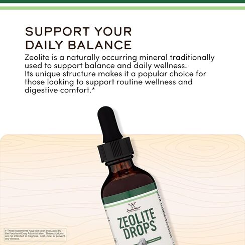 Double Wood Supplements Liquid Zeolite Detox, 200mg of Zeolite Clinoptilolite, with 600mcg of Vitamin B12 and 20mcg of Vitamin D in Saudi Arabia