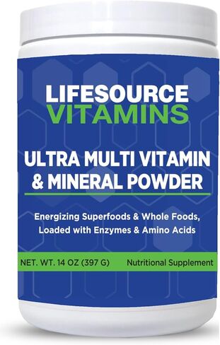 مسحوق LifeSource Vitamins Ultra متعدد الفيتامينات والمعادن - قائم على الغذاء بالكامل - كمية تكفي لمدة 30 يومًا in Kuwait