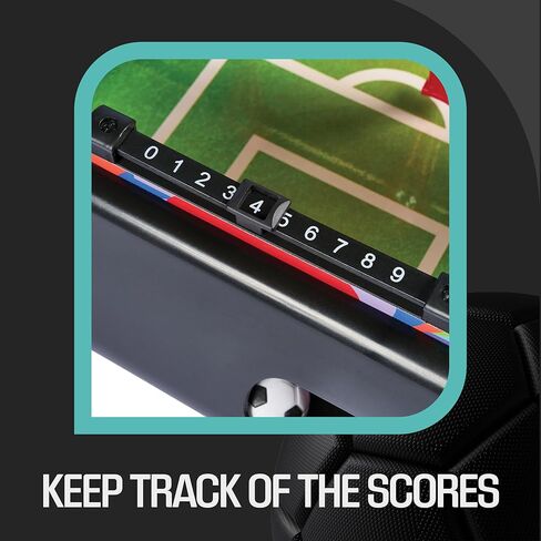 FIFA Tabletop LED Foosball, Light Up Soccer Playfield with Score Trackers and Ball Return, Compact Indoor Family Activity, 2 Foosballs Included in Saudi Arabia