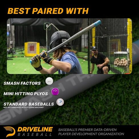 مضرب بيسبول درايفلاين يوث سكيني سماش - 1.5 بوصة برميل (30 بوصة أو 32 بوصة) مضرب تمرين من الألومنيوم لسرعة التأرجح والقوة + برامج فردية مجانية in Kuwait