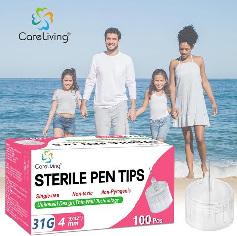 Pen Tips 31G x 4mm, Universal Fit, 100/bx, Sterile, Comfortable Design in Kuwait
