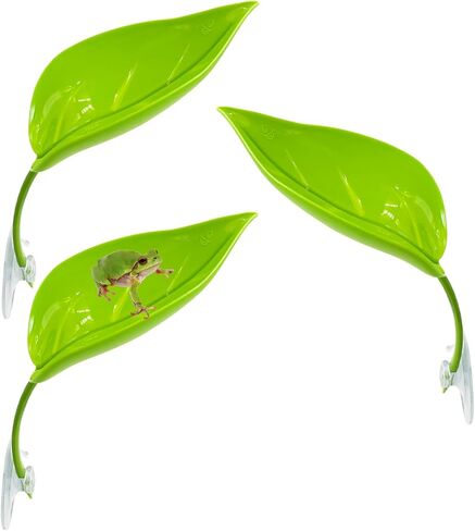 6 Pack Plastic Frog Habitat Platform with Suction Cups Reptile Decorations for Terrarium Dwarf Frogs Tank Accessories Decor Turtle Basking Platforms for Amphibian in Kuwait