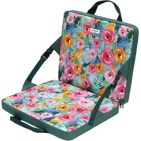 وسادة مقعد استاد محمولة مع دعم للظهر - وسادة تبييض مقاومة للماء للمناسبات الرياضية والتخييم والحفلات الموسيقية والأنشطة الخارجية (أخضر زهري) in Kuwait