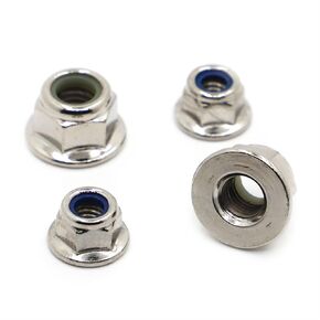 Qinlu-Washers M3 M4 M5 M6 M8 Nickel Plated Carbon Steel Metric Threaded Nylon Insert Hex Flange Self-Locking Locking Nut Wheel Locknut 10pcs， for Factories Repair(M4 10pcs) in Saudi Arabia