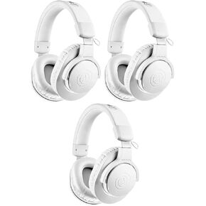 Audio-Technica ATH-M20x Closed-Back Over-Ear Professional Monitor Headphones, White, 3-Pack in Kuwait