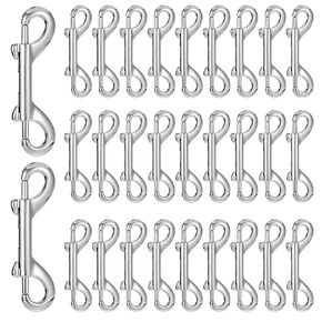 30 قطعة خطافات مزدوجة الأطراف مقاس 3.5 بوصة، مشابك زناد شديدة التحمل من سبائك الزنك بسعة 110 رطل لمقود الكلاب وسلسلة المفاتيح ودلو الحصان والأرجوحة والاستخدام الخارجي in Kuwait