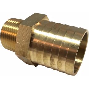 1.25 بوصة خرطوم بارب × 3/4 ذكر NPT تركيب الأنابيب النحاسية - لهواء وقود الغاز والماء - أقصى ضغط 150 رطل لكل بوصة مربعة - -40f - 160f - استبدال خرطوم محول ذكر صلب in Kuwait