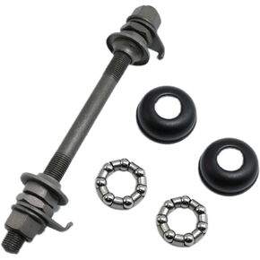 محور دراجة أسود 140 مللي متر/5.51 بوصة أكواب محور الدراجة 3/8 بوصة دراجة 1/4 بوصة × 7 كرات تحمل التجنيب محور الدراجة 26tpi Hub مخروطي القفل الجوز غسالة عدة 1 Set in Kuwait