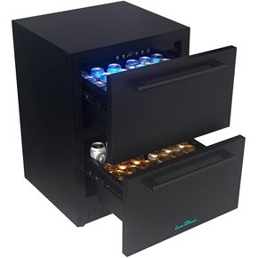 Iceblue Wine Fridge, Digital Temperature Control White & Red Wine 6 Bottle Wine Cooler with Wine Rack, Champagne Wine Cooler Refrigerator for Bar, Home,Kitchen,Gift (Black) in Kuwait